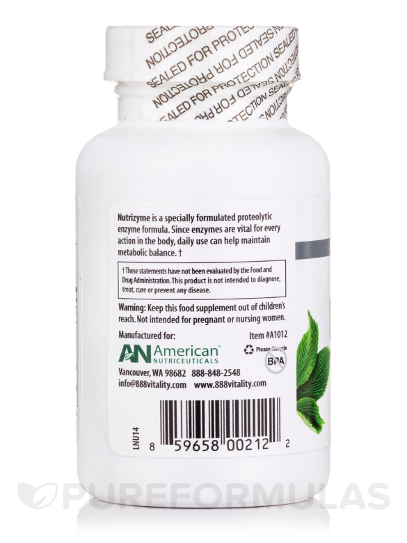 Nutrizyme - 120 Enteric Coated Tablets - Alternate View 2