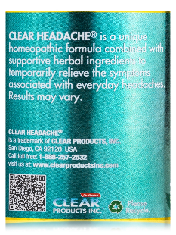 Clear Headache® - 60 Capsules - Alternate View 5