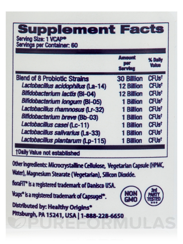 Probiotic 30 Billion CFUs - 60 Vcaps® - Alternate View 3