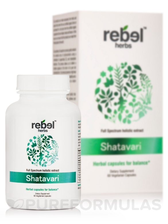 Shatavari Capsules - 60 Vegetarian Capsules - Alternate View 1