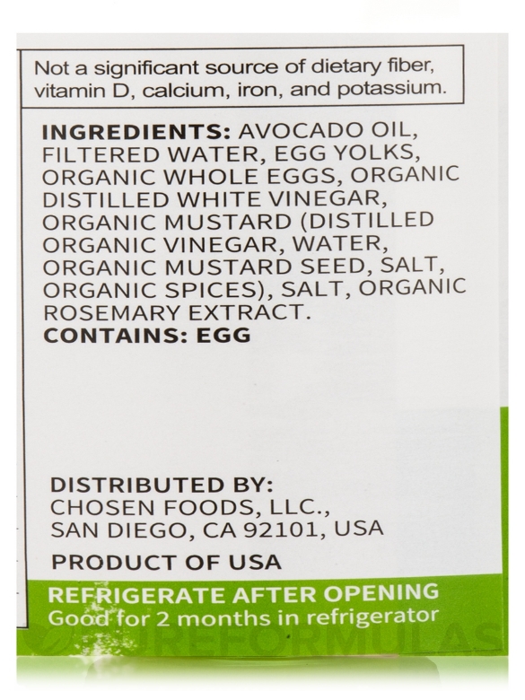 Avocado Oil Mayo - Traditional - 12 fl. oz (355 ml) - Alternate View 6