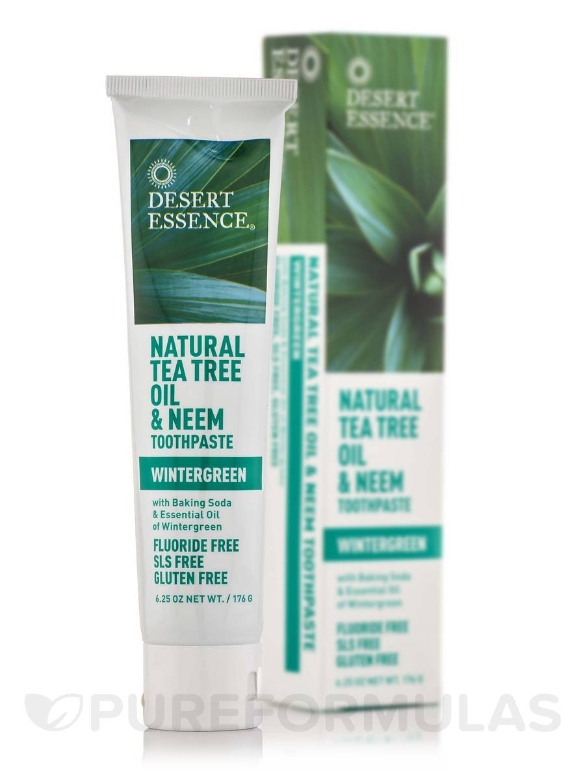 Natural Tea Tree Oil & Neem Toothpaste - 6.25 oz (176 Grams)