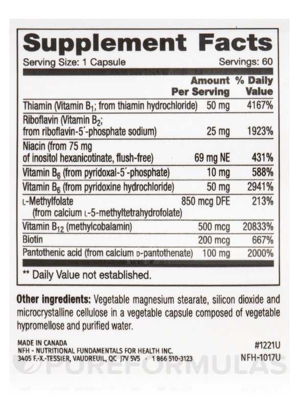 B-Complex SAP - 60 Capsules - Alternate View 4