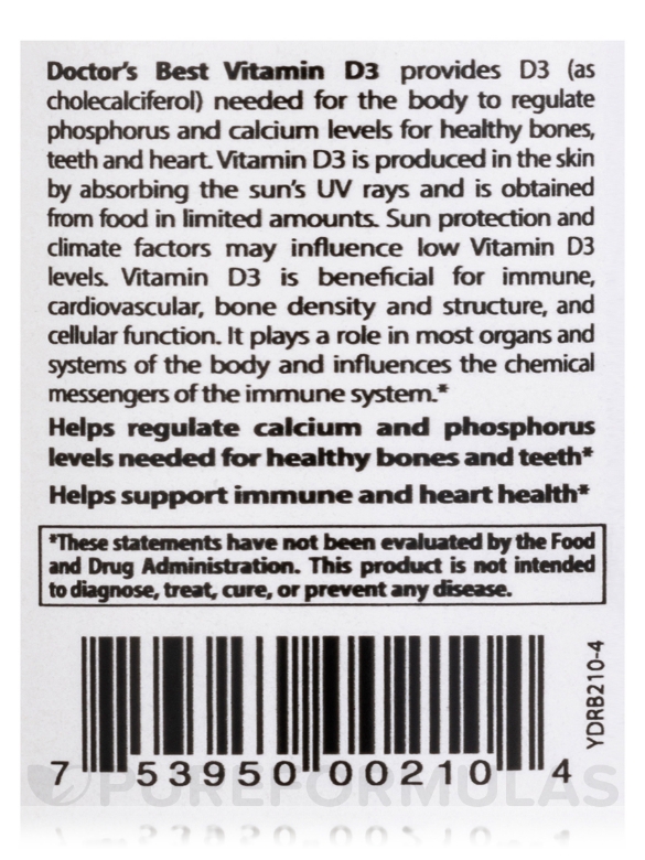 Vitamin D3 2000 IU - 180 Softgels - Alternate View 4