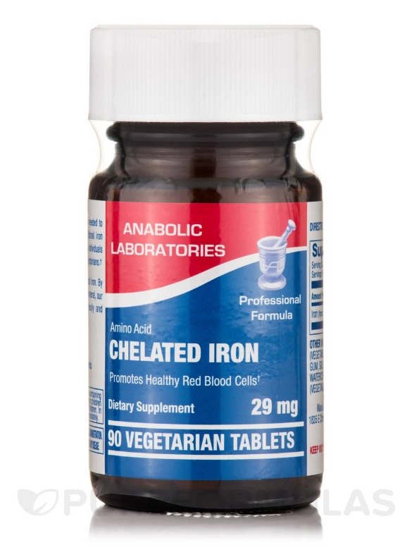 Chelated Iron 29 mg - 90 Vegetarian Tablets