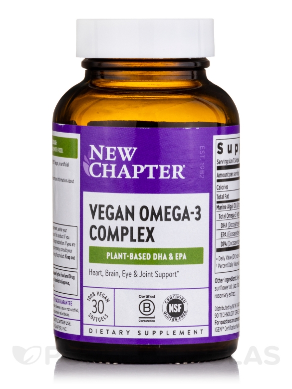 Vegan Omega-3 Complex - 30 Vegan Softgels - Alternate View 2