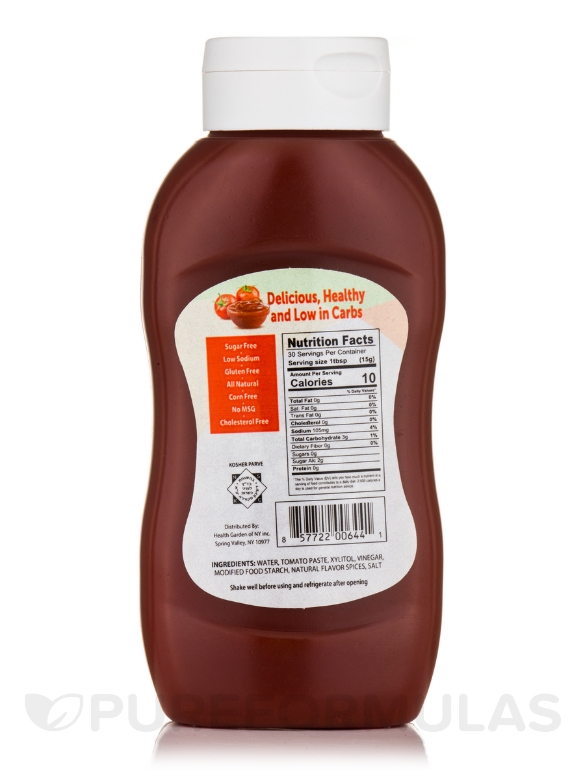 Xylitol Ketchup Squeeze Bottle - 16 oz (454 Grams) - Alternate View 1