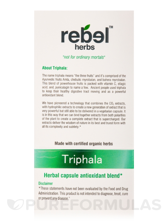 Triphala Capsules - 60 Vegetarian Capsules - Alternate View 4