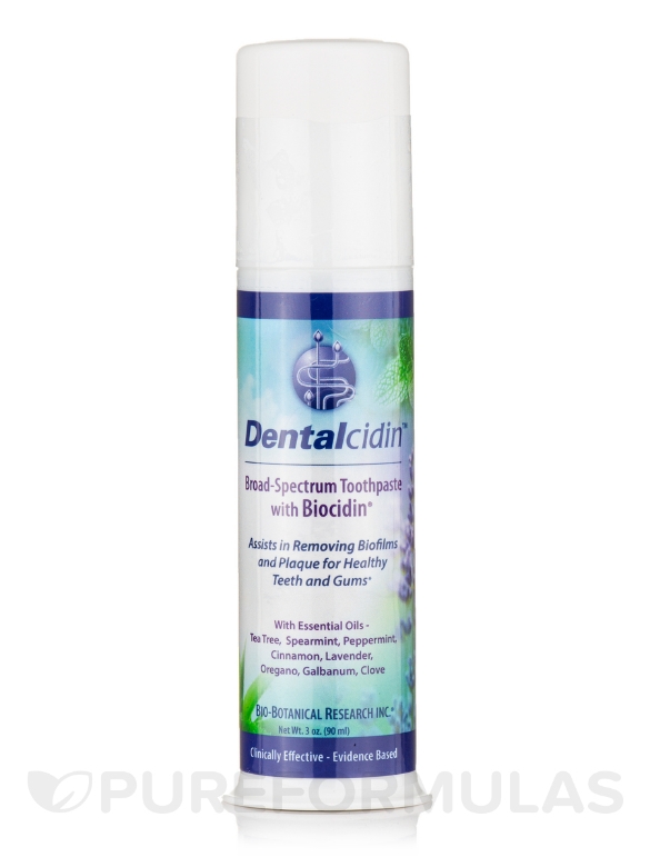 Dentalcidin™ Broad-Spectrum Toothpaste with Biocidin® - 3 oz (90 ml)