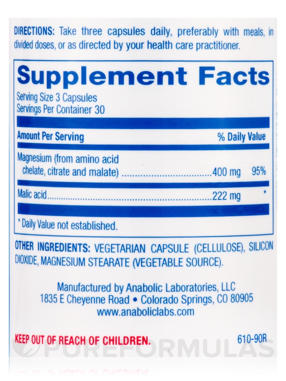 Clinical Magnesium - 90 Vegetarian Capsules - Alternate View 4