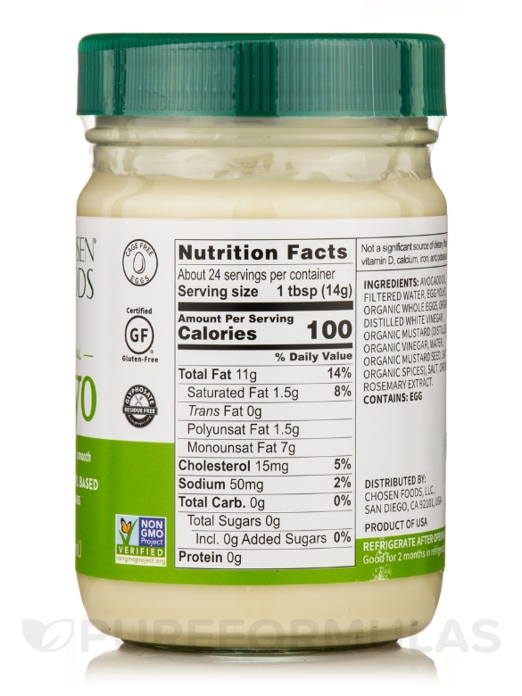 Avocado Oil Mayo - Traditional - 12 fl. oz (355 ml) - Alternate View 2