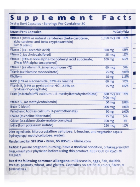 VitaSpectrum® - 180 Vegetarian Capsules - Alternate View 3