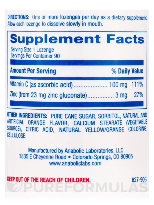 Zinc Lozenges with Vitamin C