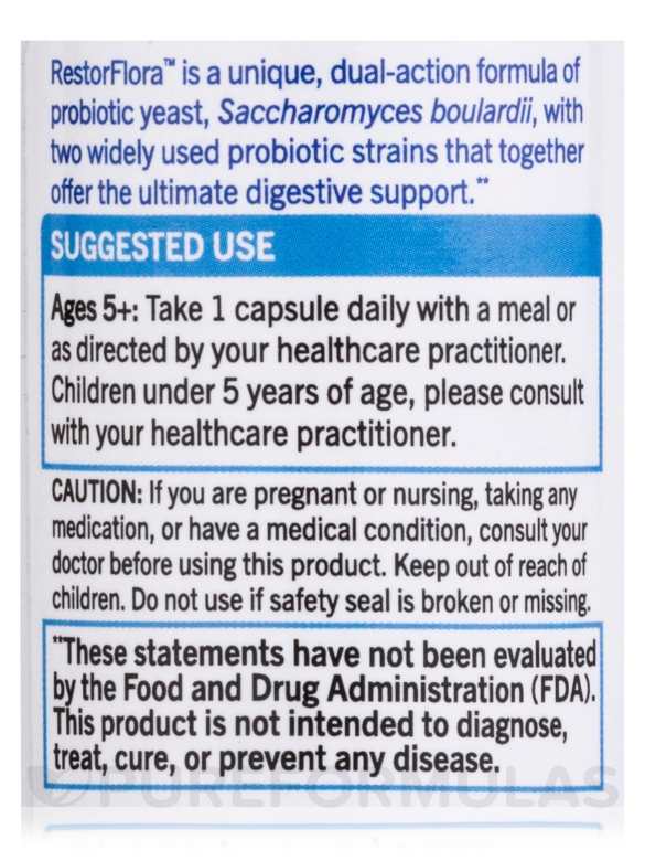 RestorFlora™ - 50 Capsules - Alternate View 4