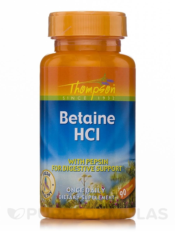 Betaine HCL with Pepsin for Digestive Support - 90 Tablets