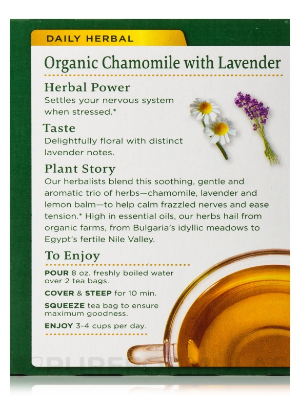 Organic Chamomile with Lavender Tea - 16 Tea Bags - Alternate View 6