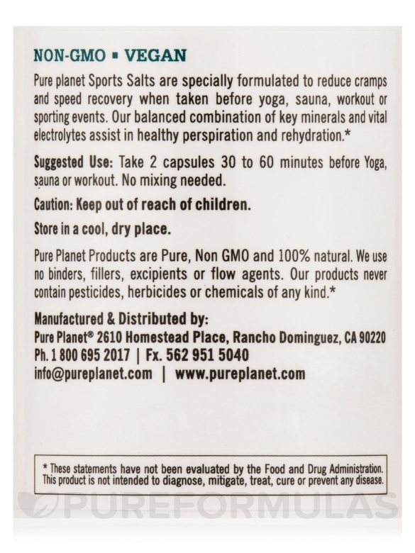 Sports Salts - 90 Vegetarian Capsules - Alternate View 3