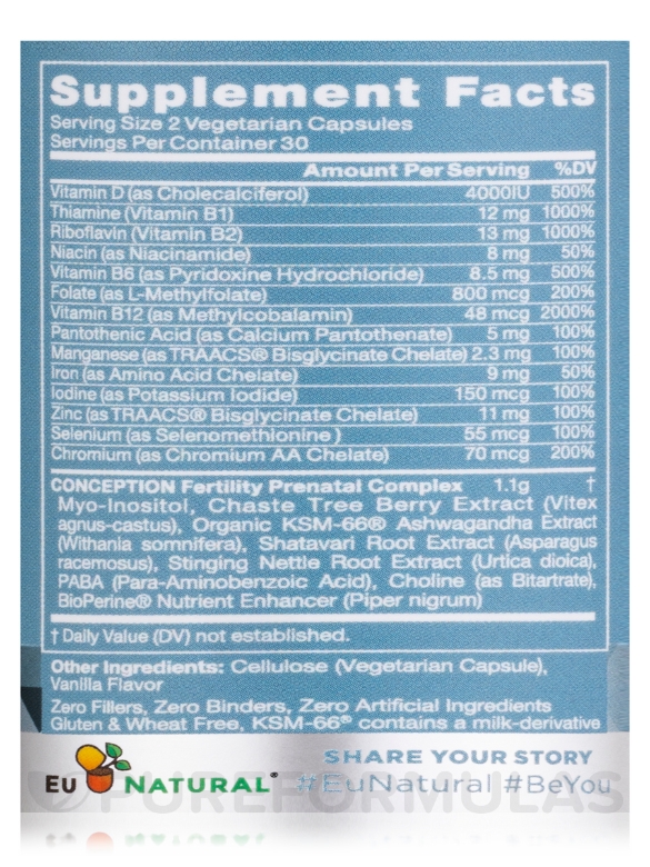 Conception for Her - Female Aid & Multi - 60 Vegetarian Capsules - Alternate View 4