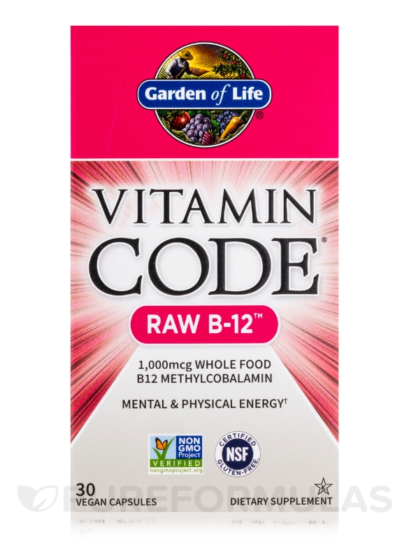 Vitamin Code® - Raw Vitamin B12 - 30 Vegan Capsules - Alternate View 3