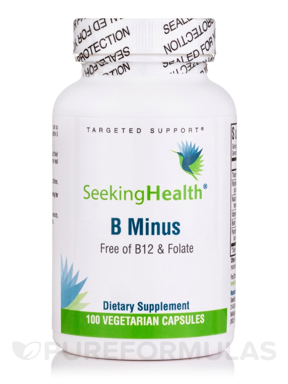 B-Minus (B12 & Folate Free) - 100 Vegetarian Capsules