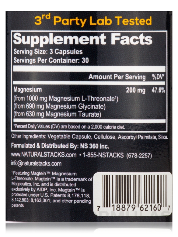 MagTech® Magnesium Complex - 90 Vegetarian Capsules - Alternate View 3