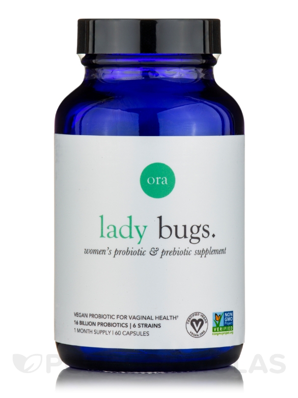 Lady Bugs: Women's Probiotics & Prebiotic Supplement Capsules - 60 Capsules