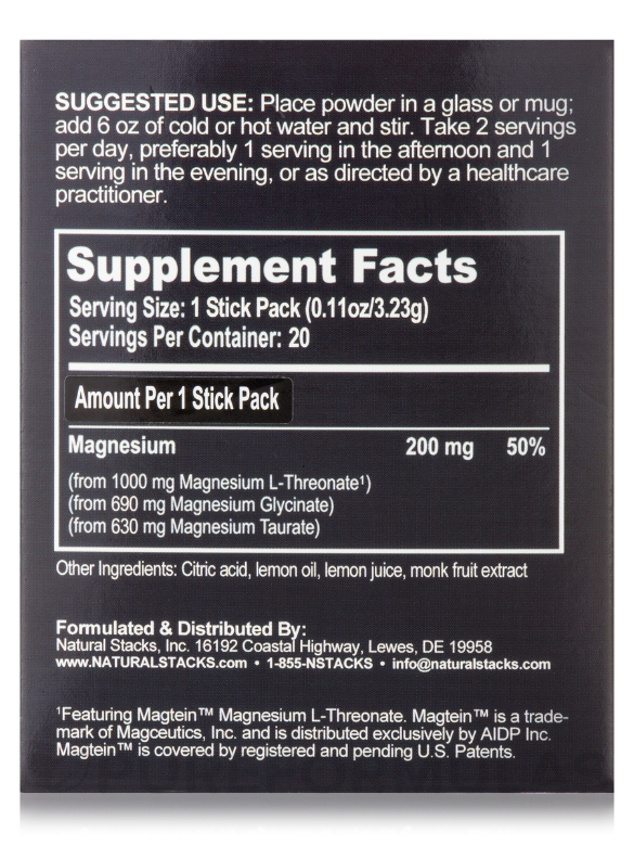 MagTech™ Drink Mix - 20 Stick Packs - Alternate View 4