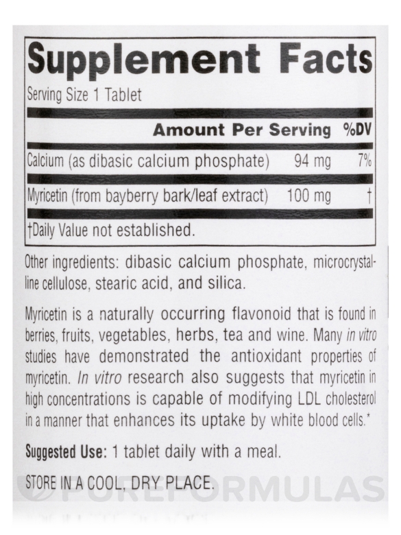 Myricetin 100 mg - 60 Tablets - Alternate View 3