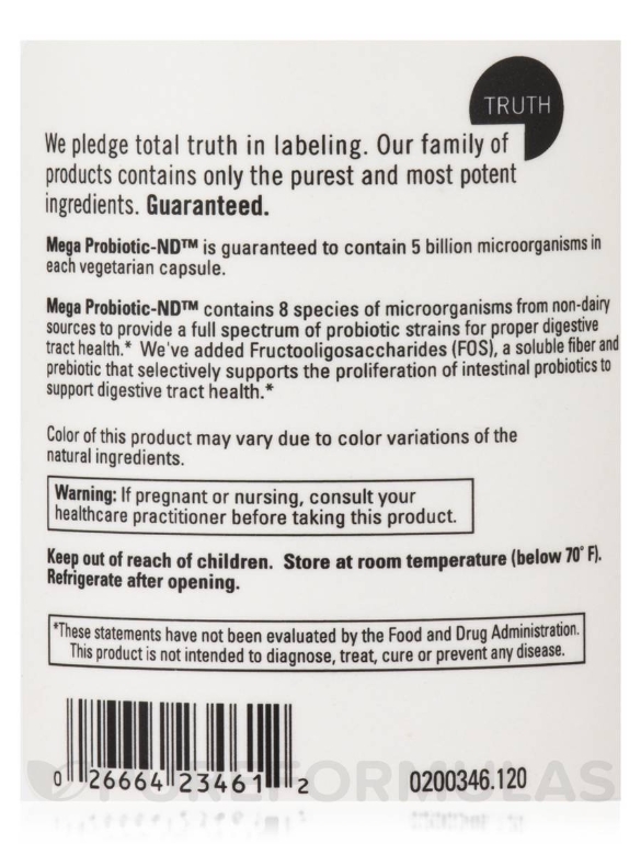 Mega Probiotic-ND™ - 120 Vegetarian Capsules - Alternate View 4