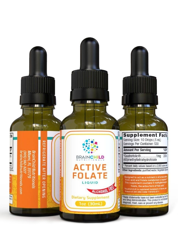 Active Folate Liquid (Alcohol Free) - 1 oz (30 ml) - Alternate View 1