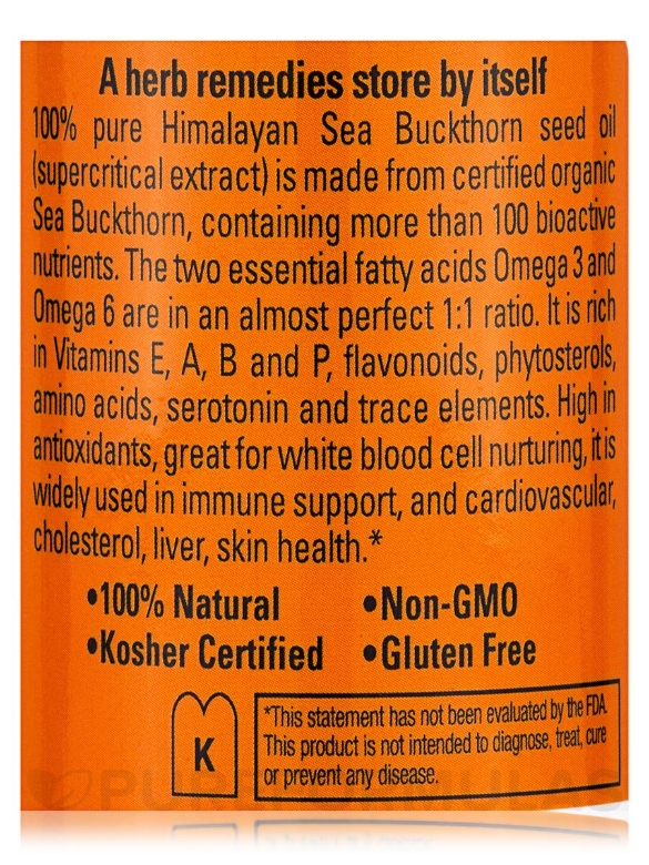 Sea Buckthorn Seed Oil - 60 Softgels - Alternate View 3