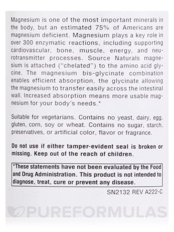 Magnesium Bis-Glycinate - 120 Tablets - Alternate View 5