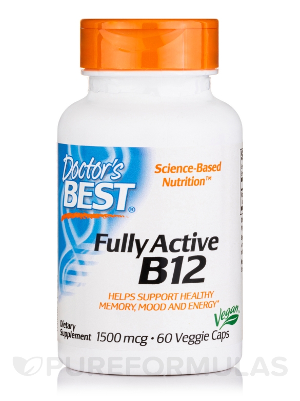 Fully Active B12 1500 mcg - 60 Veggie Capsules