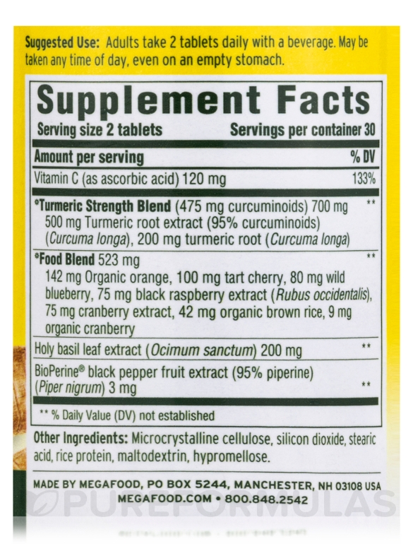 Turmeric Strength™ for Whole Body - 60 Tablets - Alternate View 4