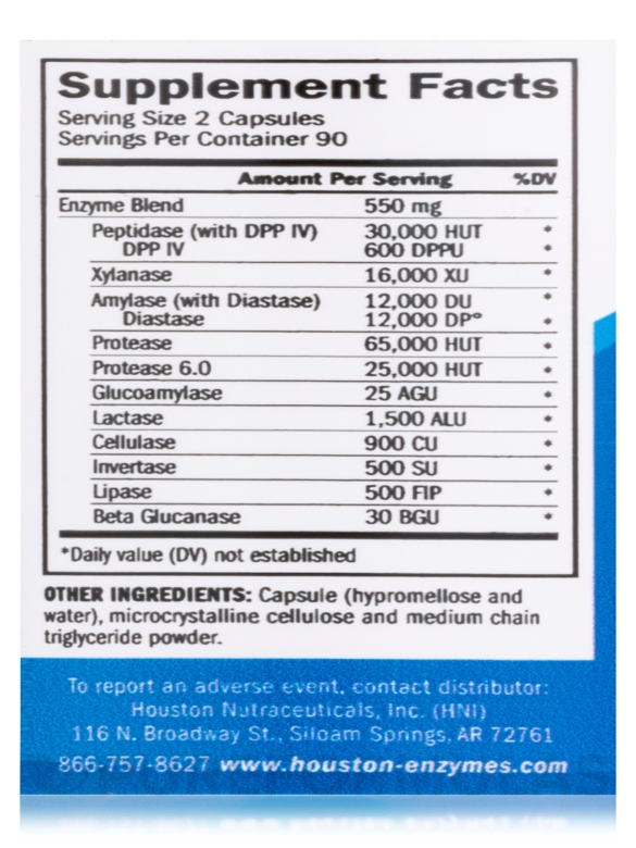 TriEnza® - Enzyme for Digestive Intolerances - 180 Capsules - Alternate View 3