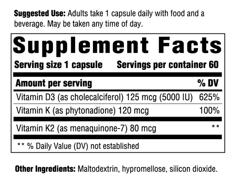 Vitamin D3 5000 IU (125 mcg) - 60 Capsules - Alternate View 4