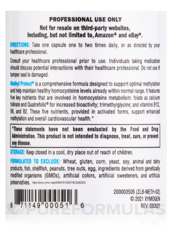 Methyl Protect® - 60 Vegetarian Capsules - Alternate View 5