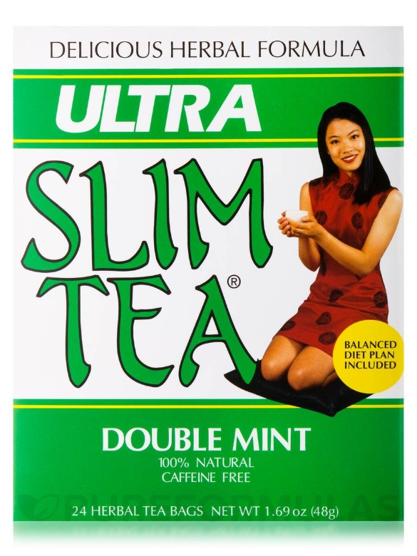 Ultra Slim Tea® Double Mint - 24 Tea Bags (1.69 oz / 48 Grams) - Alternate View 1