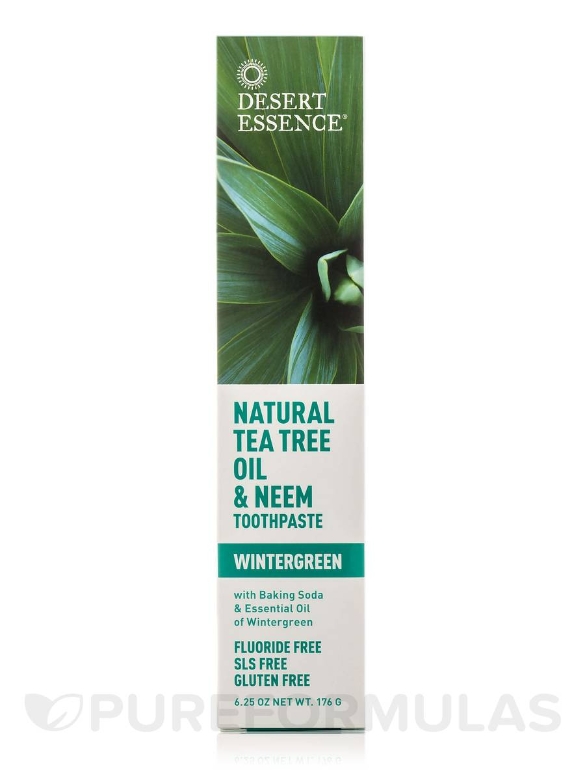 Natural Tea Tree Oil & Neem Toothpaste - 6.25 oz (176 Grams) - Alternate View 1