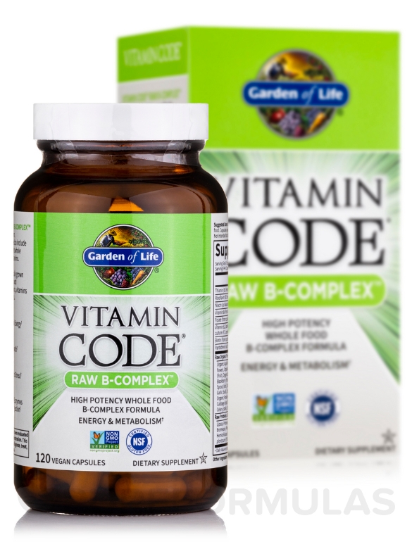 Vitamin Code® - Raw B-Complex™ - 120 Vegan Capsules - Alternate View 1