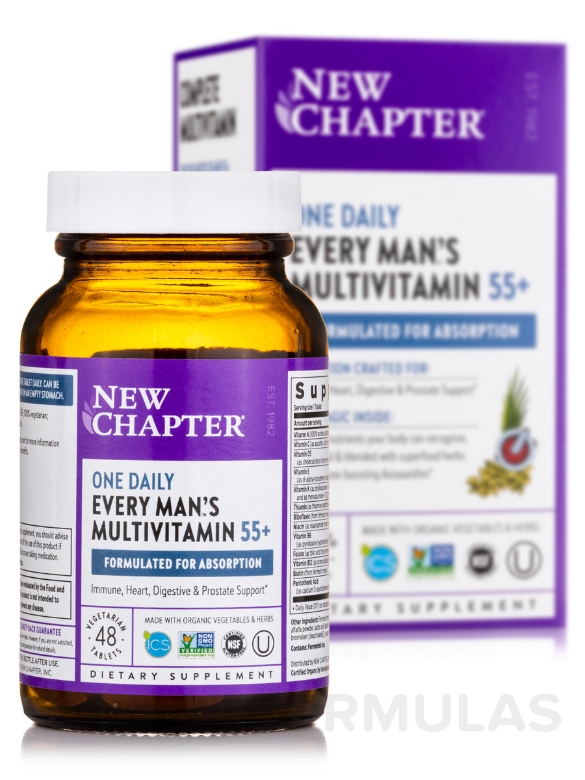 Every Man's One Daily 55+ Multivitamin - 48 Vegetarian Tablets - Alternate View 1