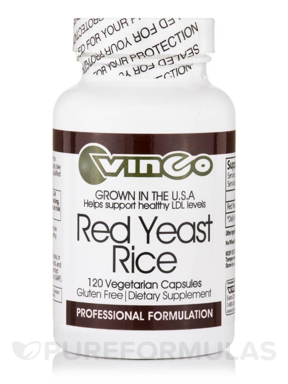 Red Yeast Rice - 120 Vegetarian Capsules