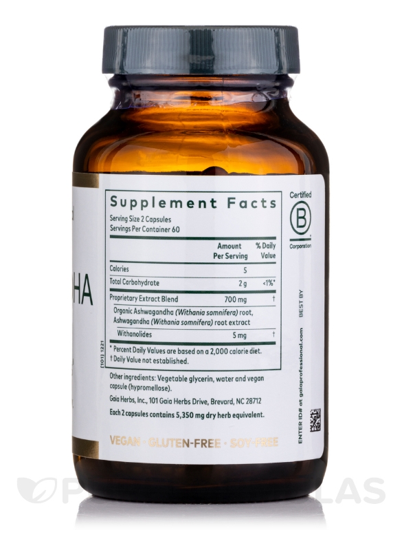 Ashwagandha 700 - 120 Liquid-Filled Capsules - Alternate View 1