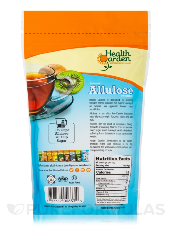 Allulose Sweetener - 14 oz (397 Grams) - Alternate View 1