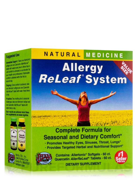 Allergy ReLeaf® System - 2 Bottles - 60 ct bottles (Allertonic® & Quercetin AllerReLeaf®)