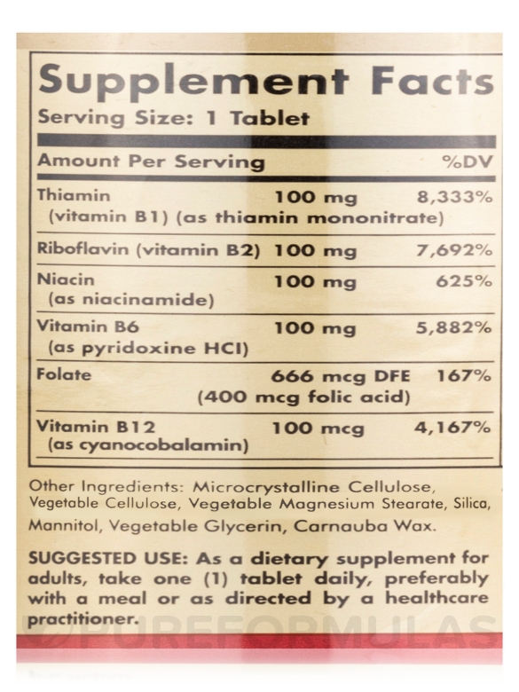 B-Complex 100 - 100 Tablets - Alternate View 4