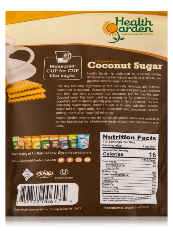 Coconut Sugar - 16 oz (453 Grams) - Alternate View 2