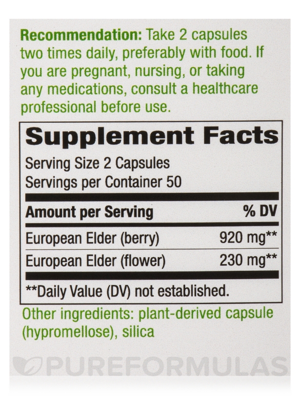 Black Elderberry - 100 Vegan Capsules - Alternate View 4