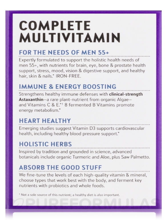 Every Man's One Daily 55+ Multivitamin - 48 Vegetarian Tablets - Alternate View 9