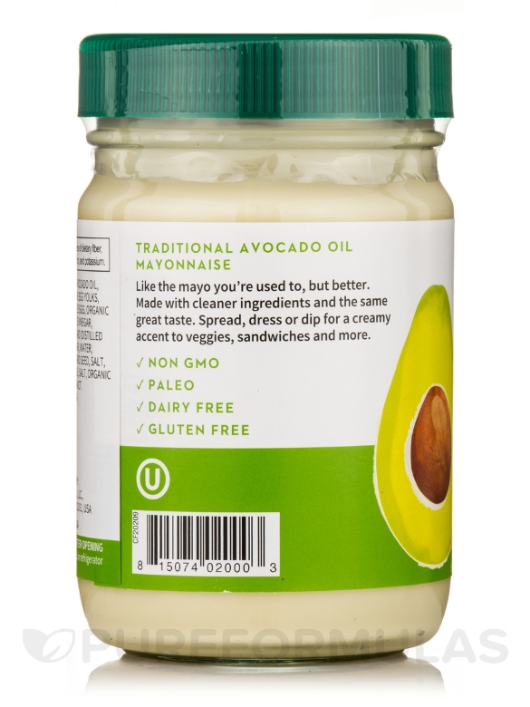 Avocado Oil Mayo - Traditional - 12 fl. oz (355 ml) - Alternate View 4